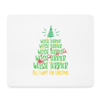 Welsh Terrier Hund Weihnachten Hunderasse - Mousepad (Querformat) - Weiß - Vorne