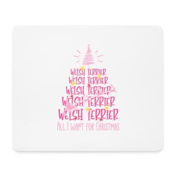 Welsh Terrier Hund Weihnachten Hunderasse - Mousepad (Querformat) - Weiß - Vorne