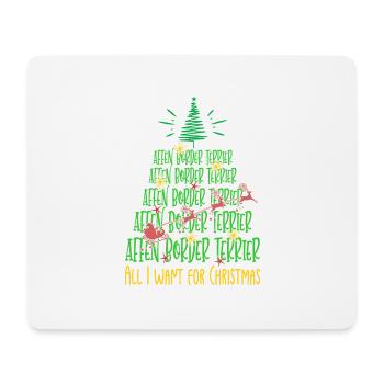 Affen Border Terrier Hund Weihnachten Hunderasse - Mousepad (Querformat) - Weiß - Vorne