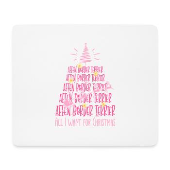Affen Border Terrier Hund Weihnachten Hunderasse - Mousepad (Querformat) - Weiß - Vorne
