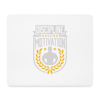 Citation de discipline sur la motivation - Tapis de souris (format paysage) - blanc - Devant
