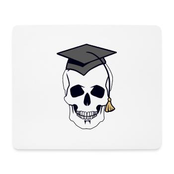 Skull Skull Creepy Student Uni Halloween - Mouse Pad (horizontal) - white - Front