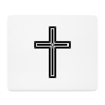 Kreuz - Mousepad (Querformat) - Weiß - Vorne