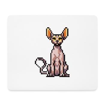 Katze Pixel Kunst Geschenkidee - Mousepad (Querformat) - Weiß - Vorne