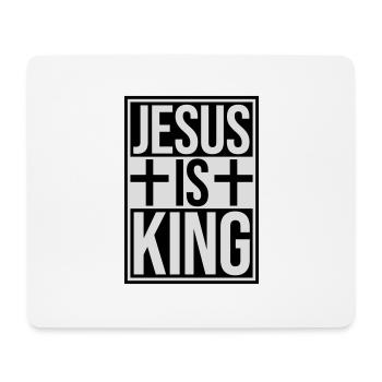 Citation de Jésus est roi - Tapis de souris (format paysage) - blanc - Devant
