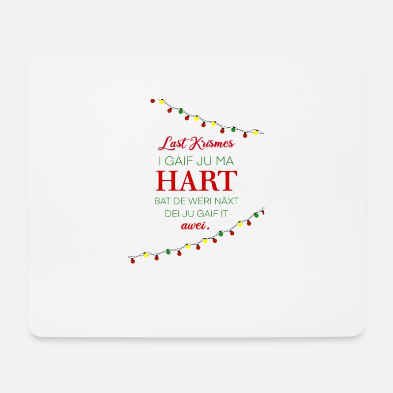 Last Krismes I Gaif Ju Ma Hart - Mousepad (Querformat) - Weiß