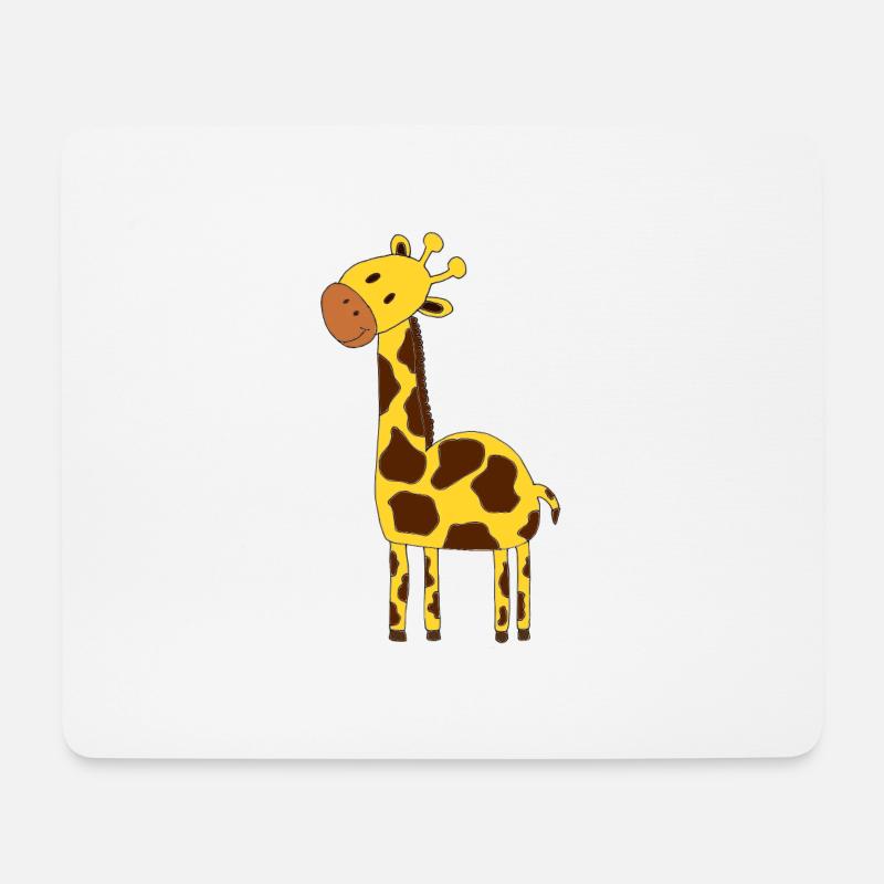 Giraffe - Mousepad (Querformat) - Weiß