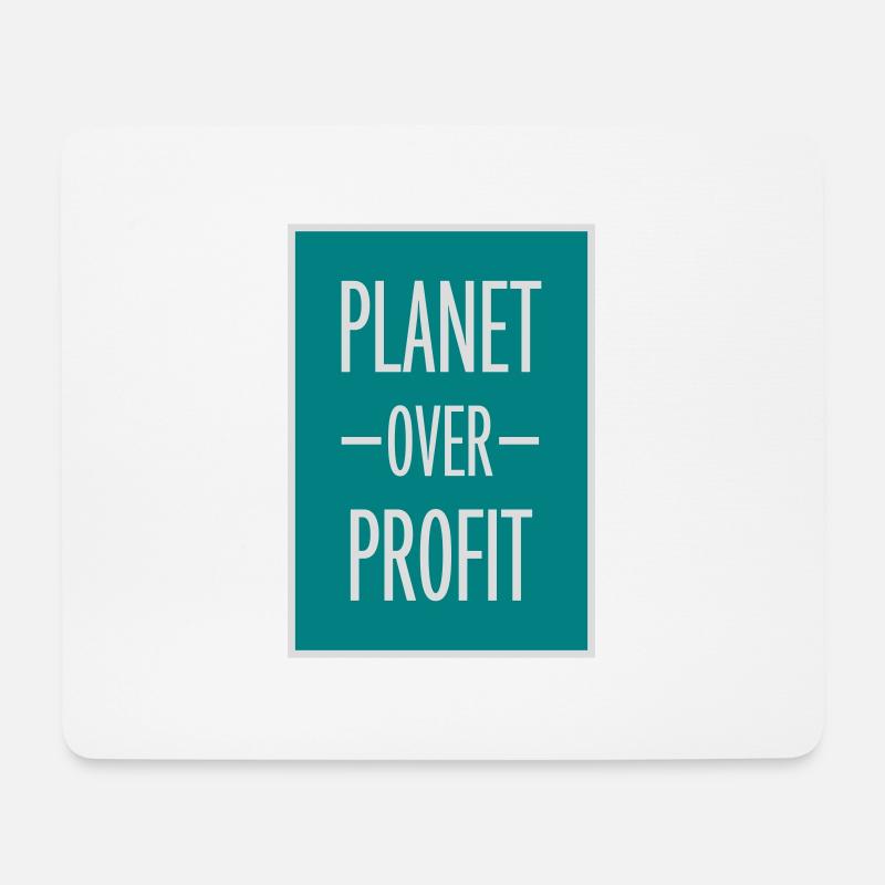 planet over profit Zitat - Mousepad (Querformat) - Weiß
