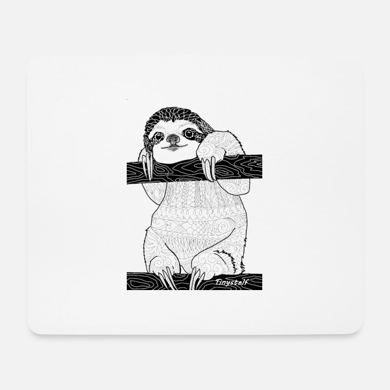 lazy - Mouse Pad (horizontal) - white