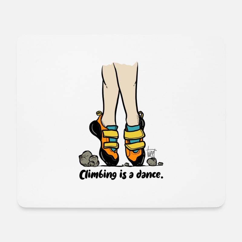 Climbing is a dance - colored - Mousepad (Querformat) - Weiß