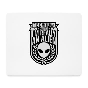 Citation extraterrestre de costume humain - Tapis de souris (format paysage) - blanc - Devant
