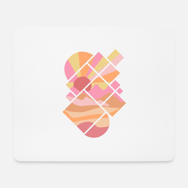 Atardecer en el desierto - Mousepad (Querformat) - Weiß