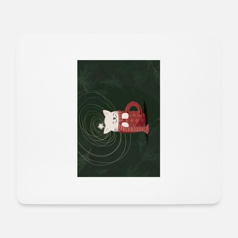 Christmas kitten - Mouse Pad (horizontal) - white