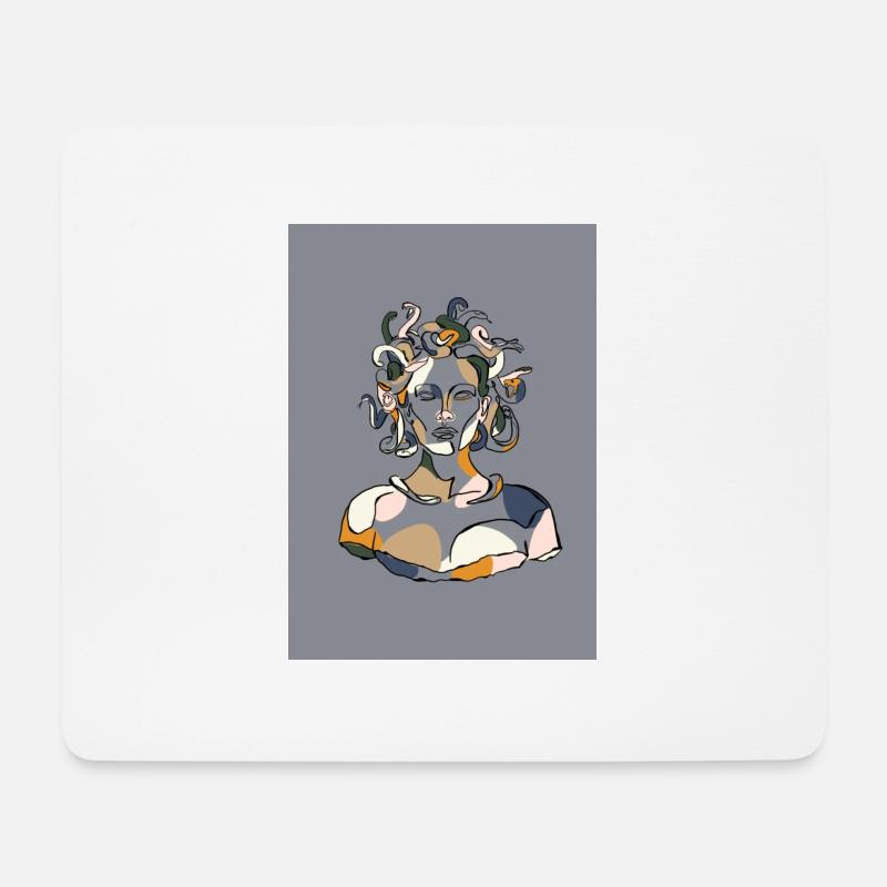 Blue jellyfish - Mouse Pad (horizontal) - white