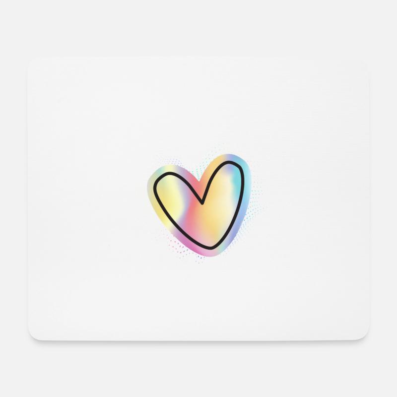 Heart - Mousepad (Querformat) - Weiß