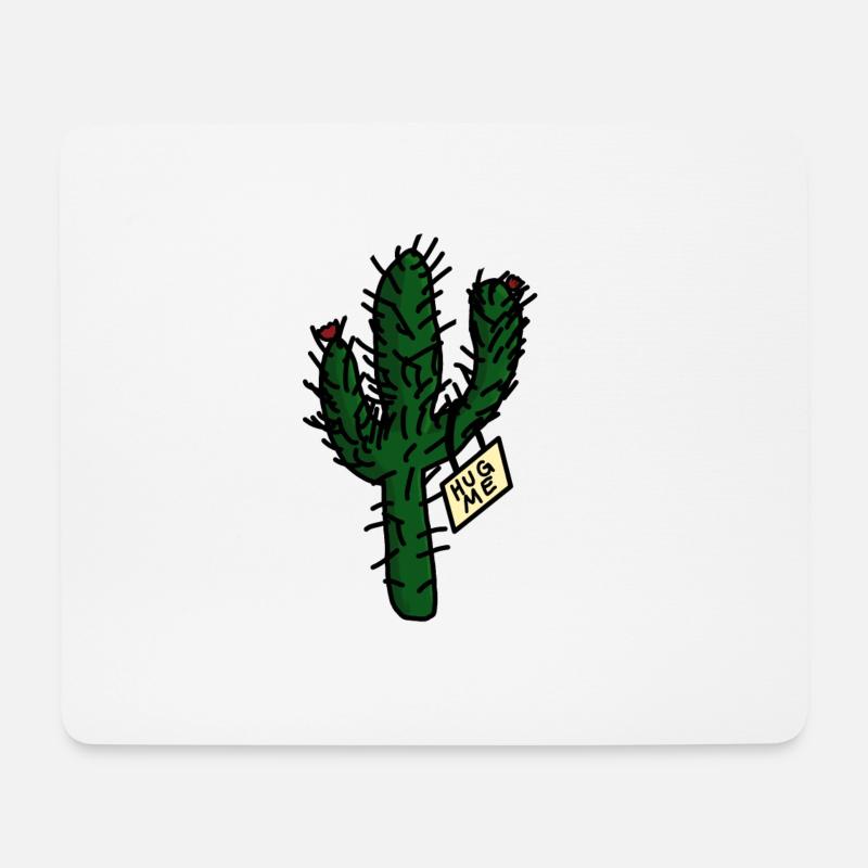 Lonely cactus - Mousepad (Querformat) - Weiß