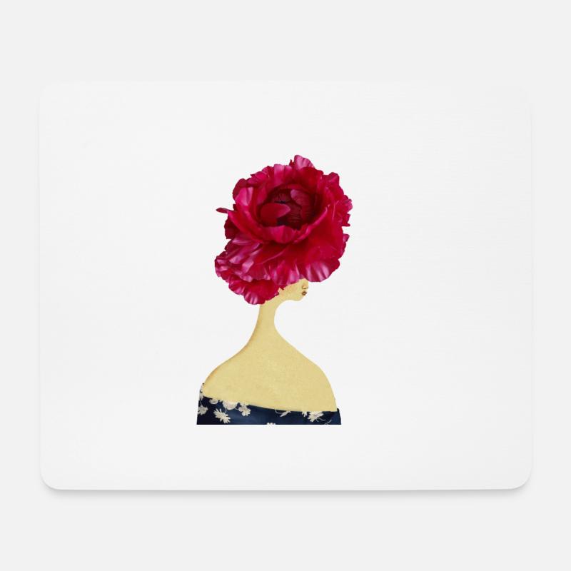 Mujer Azul, Frau in blau - Mousepad (Querformat) - Weiß