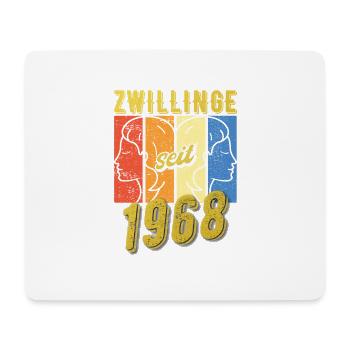 Zwillinge Sternzeichen 1968 Geschenk - Mousepad (Querformat) - Weiß - Vorne