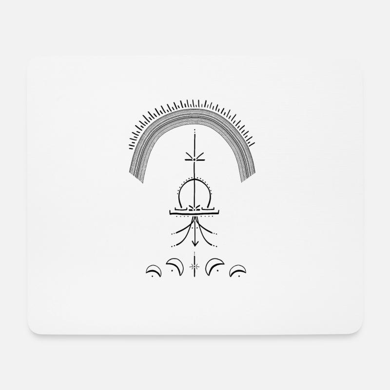 Waage Design für Damen - Mousepad (Querformat) - Weiß