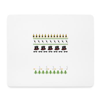 Rock N Roll Christmas - Tapis de souris (format paysage) - blanc - Devant