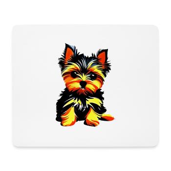 Dog Dog Owner Yorkshire Terrier Puppy - Mouse Pad (horizontal) - white - Front
