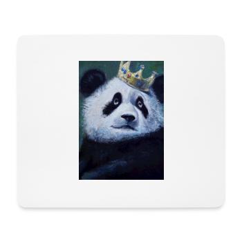 Panda with Crown Oil Painting - Mouse Pad (horizontal) - white - Front