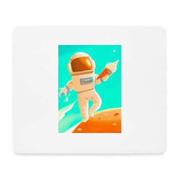 Astronaut mit Eiscreme - Mousepad (Querformat) - Weiß - Vorne