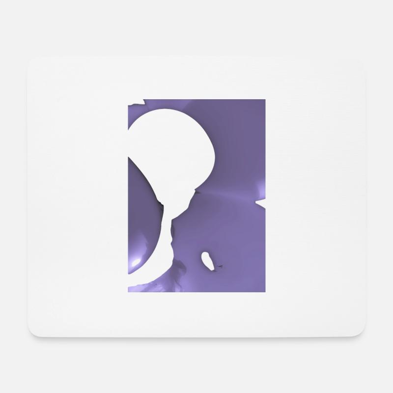 Eine magische Silhouette auf violettem dunklem Hintergrund - Mousepad (Querformat) - Weiß