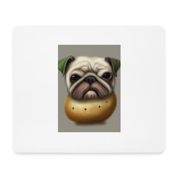 Kartoffel-Hund-Gesicht - Mousepad (Querformat) - Weiß - Vorne