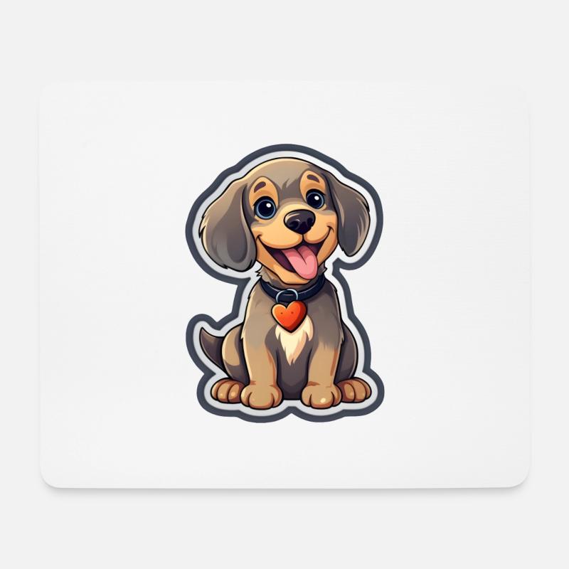 a cute dog - Mouse Pad (horizontal) - white