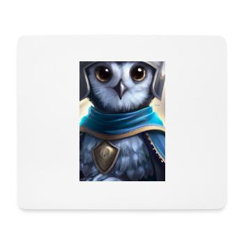 Ritter Eule - Mousepad (Querformat) - Weiß - Vorne