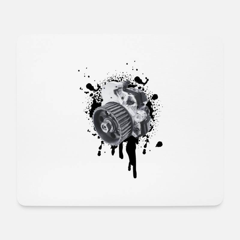 Hochdruckpumpe - Mousepad (Querformat) - Weiß