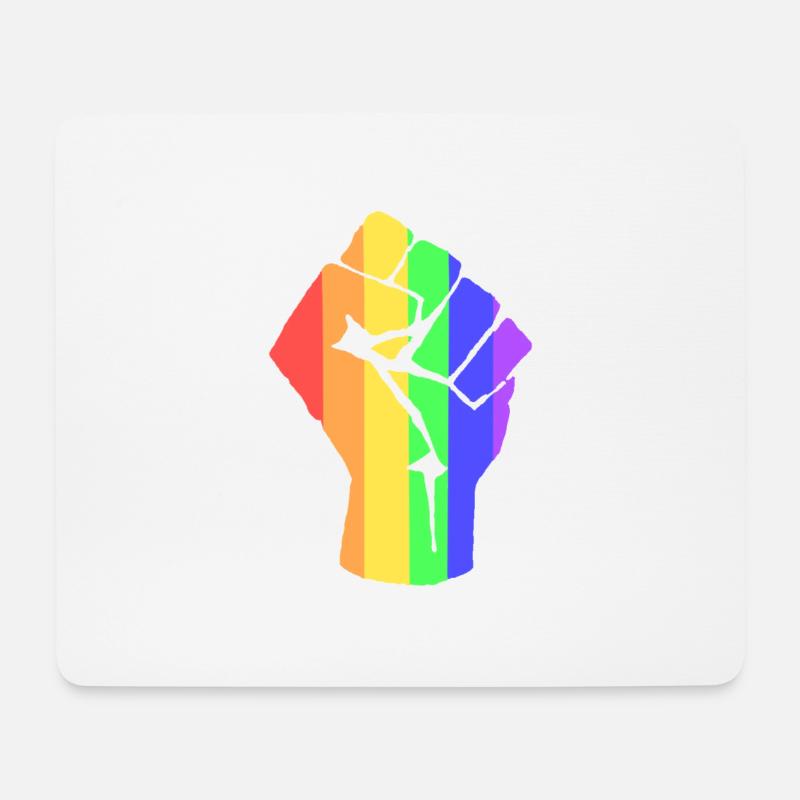 PRIDE POWER LGBTQ+ - Mousepad (Querformat) - Weiß
