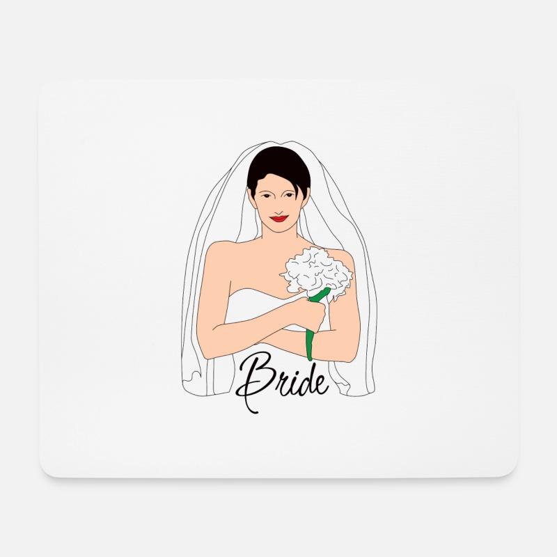 bride black - Mouse Pad (horizontal) - white