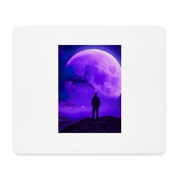 Der Mensch schaut auf den Planeten - Mousepad (Querformat) - Weiß - Vorne
