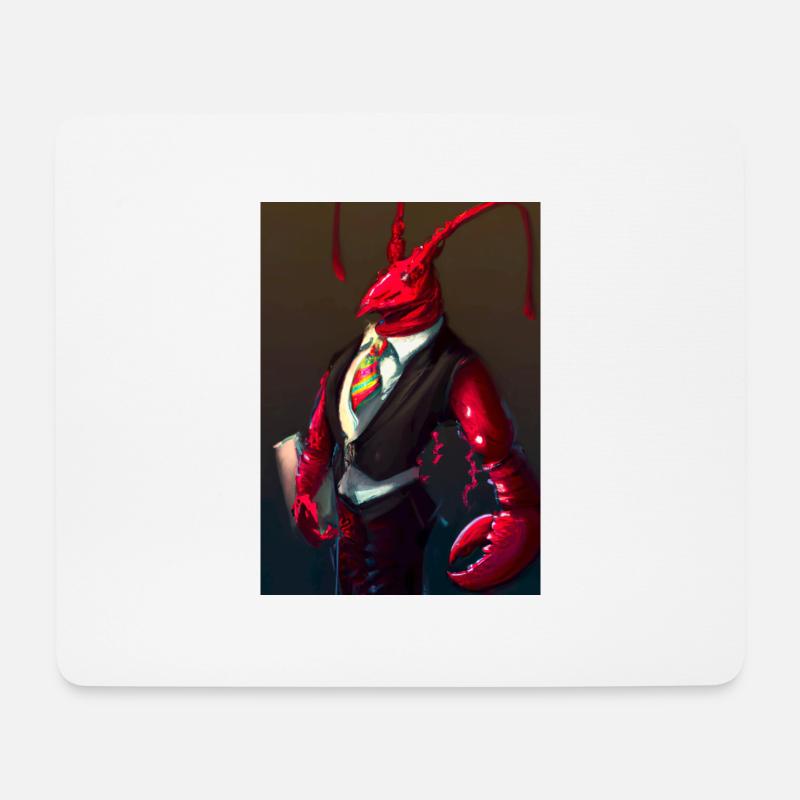 Hummer im Anzug - Mousepad (Querformat) - Weiß
