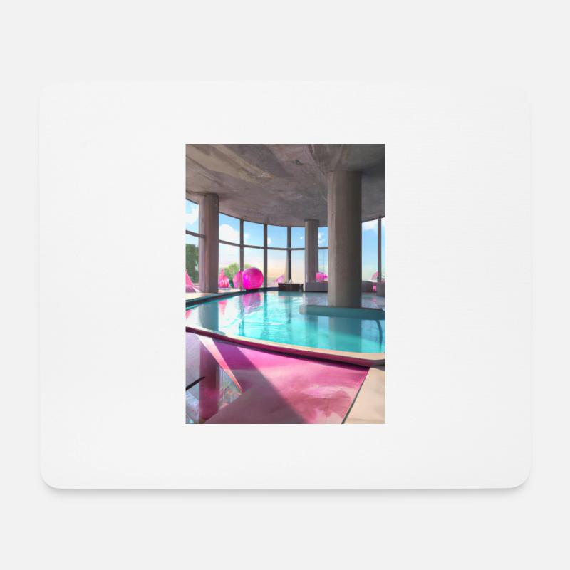 Pool-Lounge - Mousepad (Querformat) - Weiß