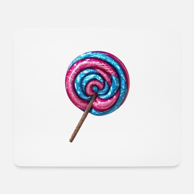 Hübscher perlmuttfarbener Lutscher mit Glitzer - Mousepad (Querformat) - Weiß