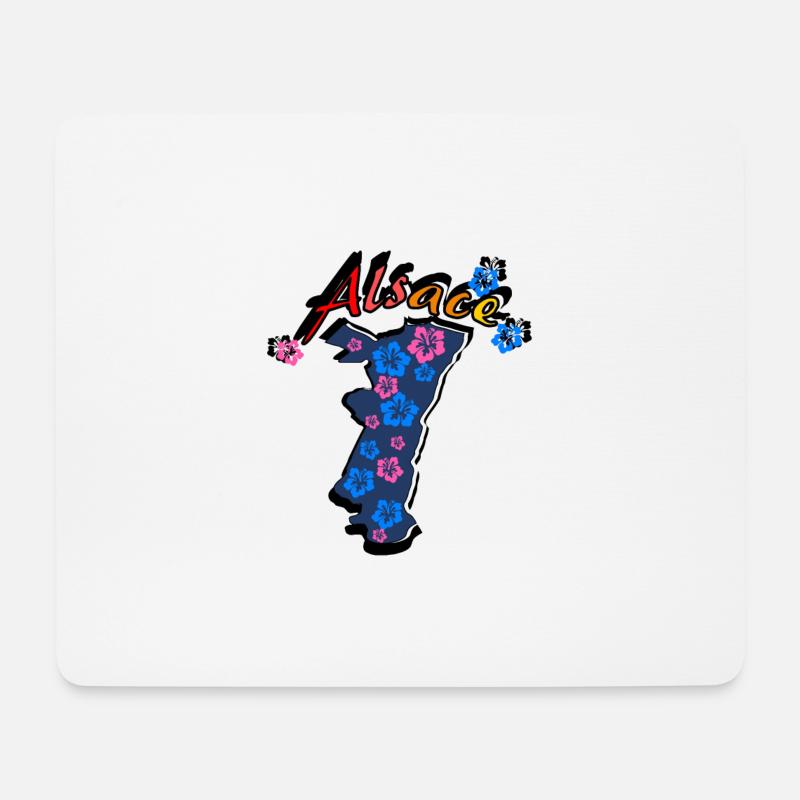 Elsass Blume Hawaii Sommer - Mousepad (Querformat) - Weiß