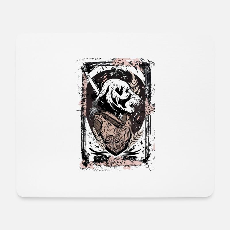 Jagdhund - Mousepad (Querformat) - Weiß
