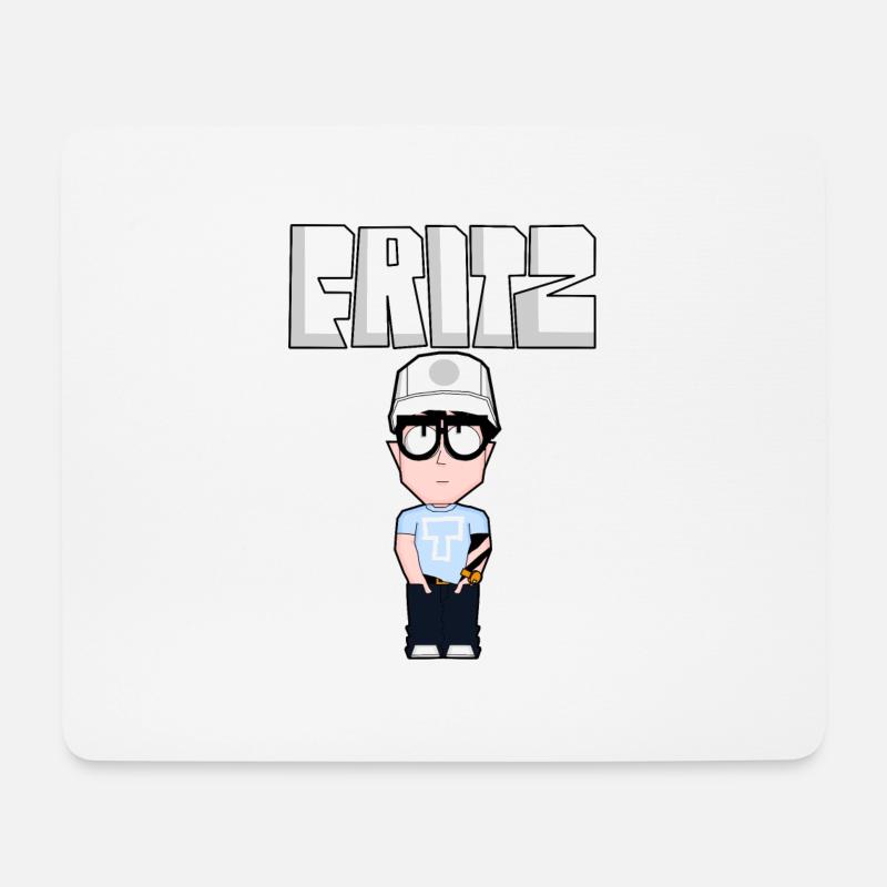 FRITZ - Cap N Specs - Mouse Pad (horizontal) - white