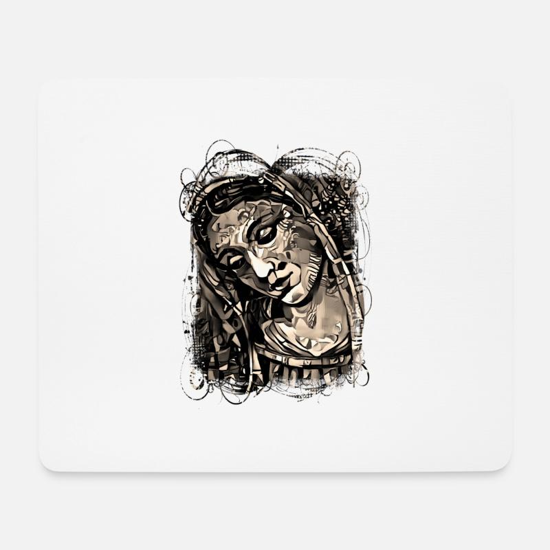 Jesus Gott gud Maria Madonna Mariana Jungfrau Maria - Mousepad (Querformat) - Weiß