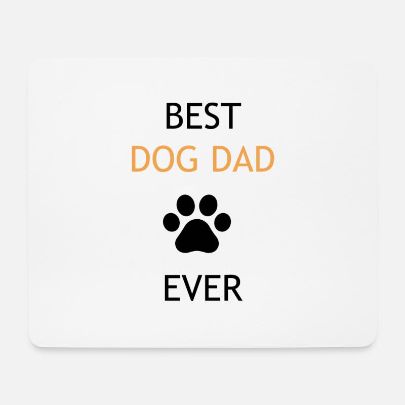 Best Dog Dad Ever - Mousepad (Querformat) - Weiß