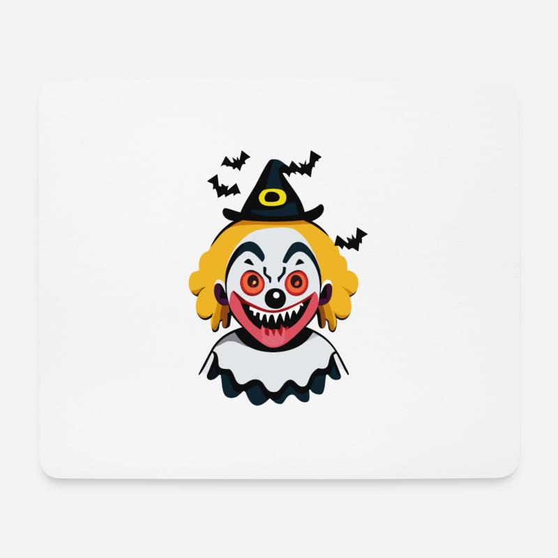 Böser Horror-Clown: Blutsauger im Zirkus - Mousepad (Querformat) - Weiß