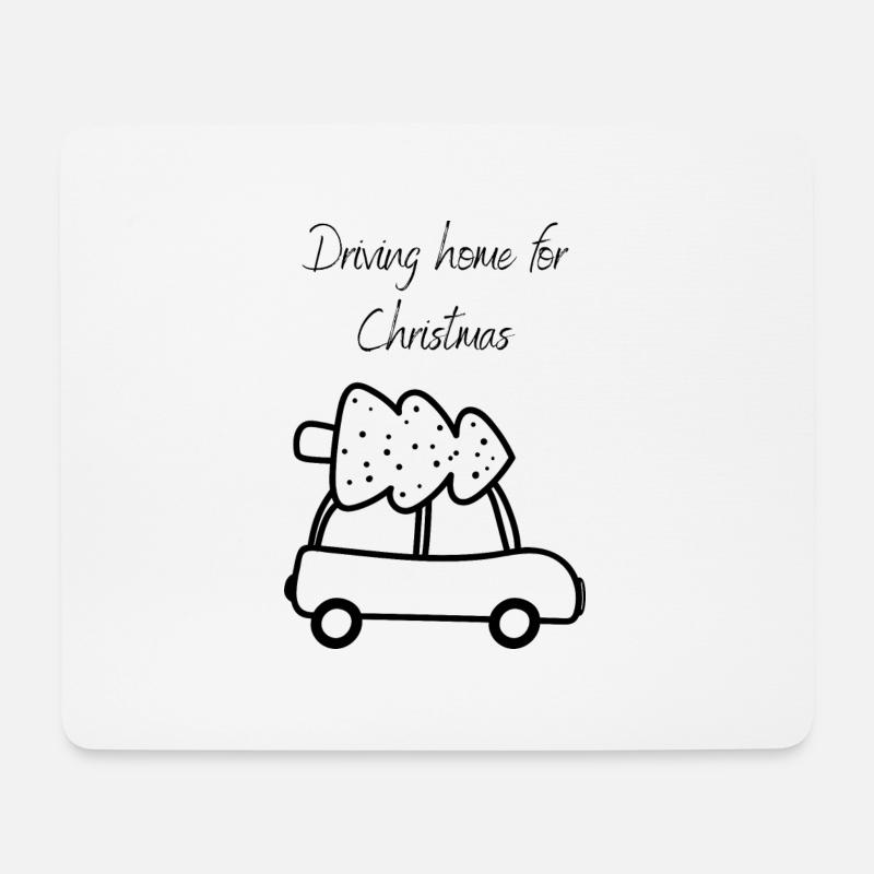 Driving home for Christmas - Mousepad (Querformat) - Weiß