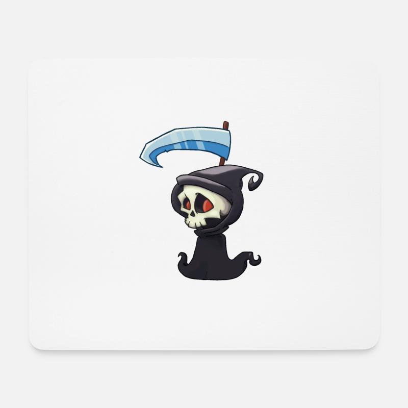 Death Skull - Mousepad (Querformat) - Weiß