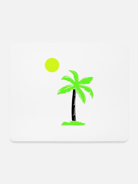 palme - Mousepad (Querformat) - Weiß