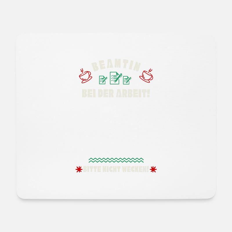 Schlafende Beamtin - Mousepad (Querformat) - Weiß