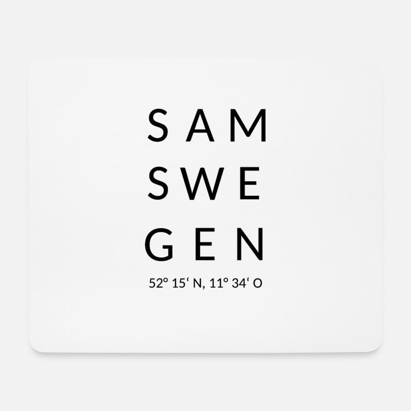 Samswegen schwarz - Mousepad (Querformat) - Weiß