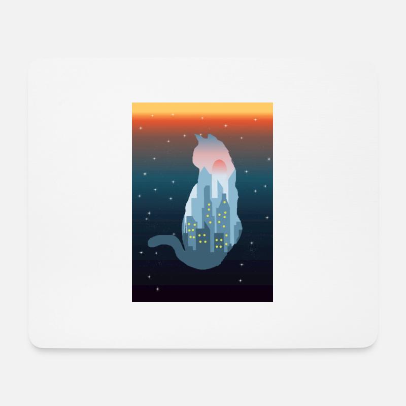kitty - Mousepad (Querformat) - Weiß